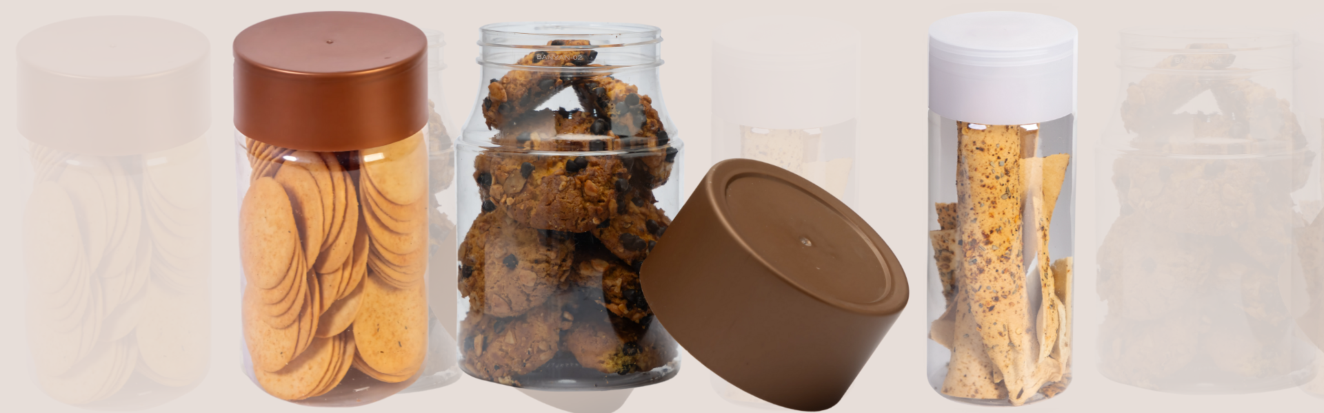 Long Cap Jars Screw Type Lid
